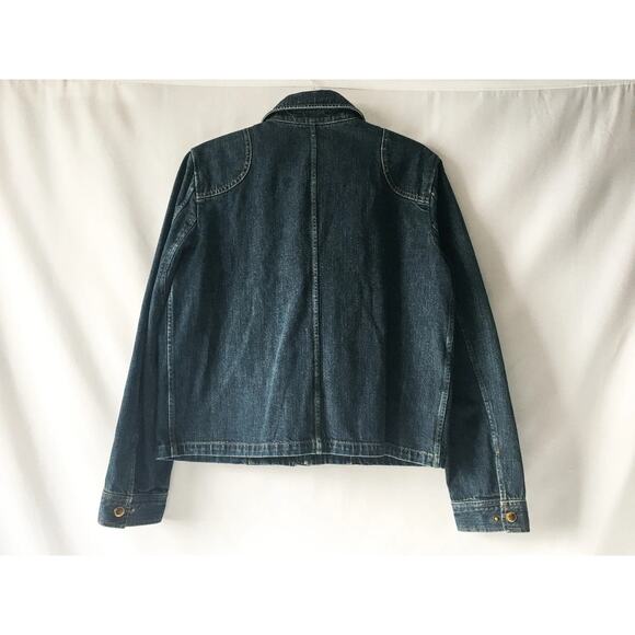 Ralph Lauren Jeans Co Rare Womens Fireman Clasp Denim Jacket Nautical - S Blue - Picture 5 of 5
